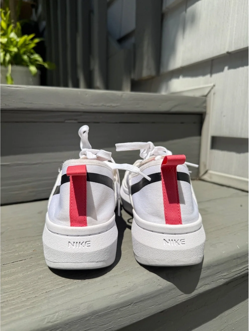 Nike Court Vision Alta Platform Sneakers White Pink Women’s 7.5 CW6536-103